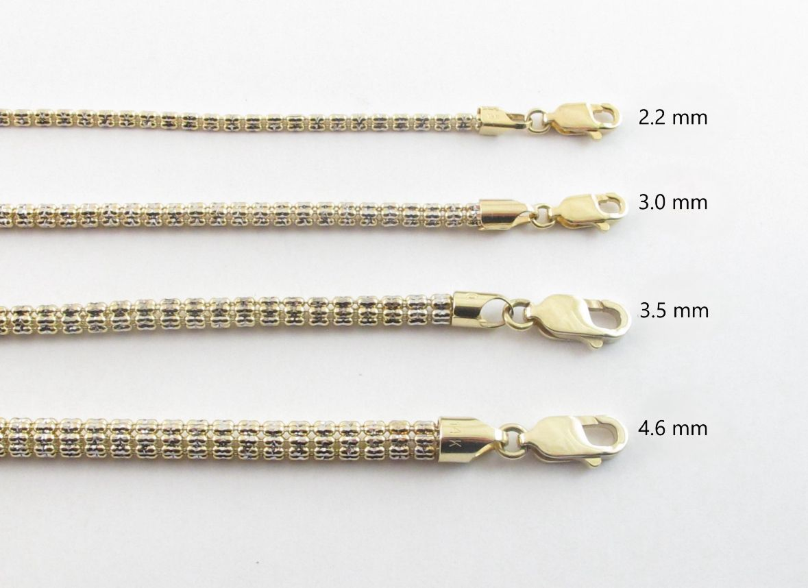 14K Ice Moon Bracelets - 7 Inches