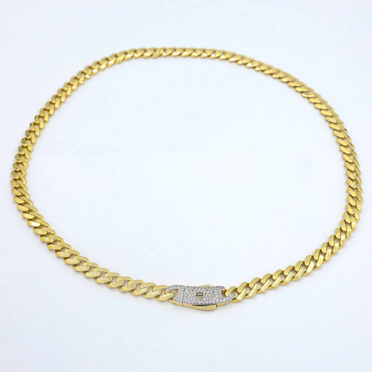 14k Hollow Cuban Monaci Choker 6MM / 18"