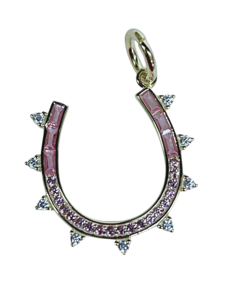 Pink Horseshoe Pendant