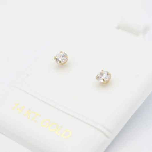 14K CZ Studs