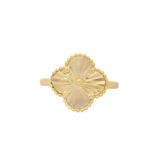 14K Gold Clover Ring