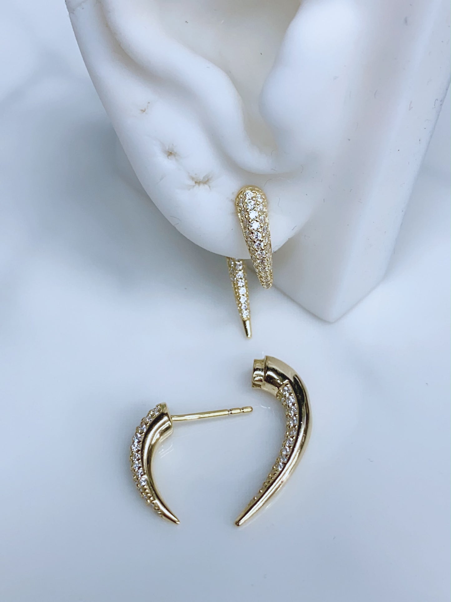 Pavé Horn Hoops