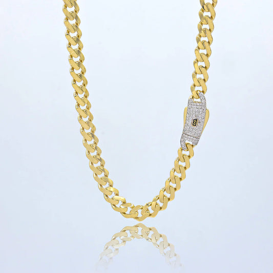 14k Hollow Cuban Monaci Choker 6MM / 18"