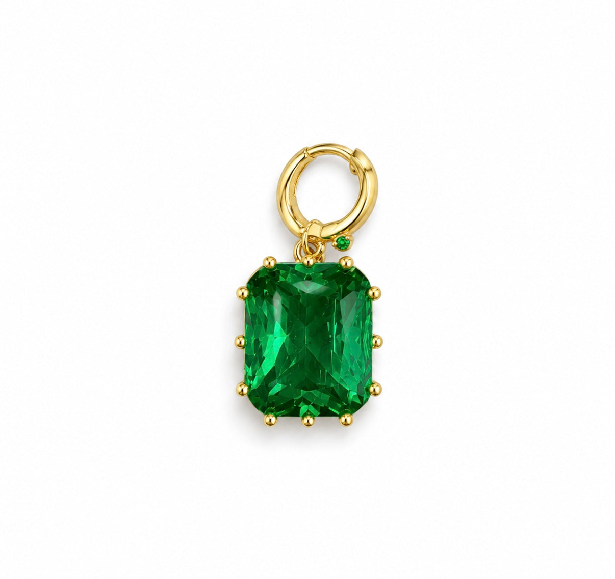 Emerald Green Emerald Cut Charm