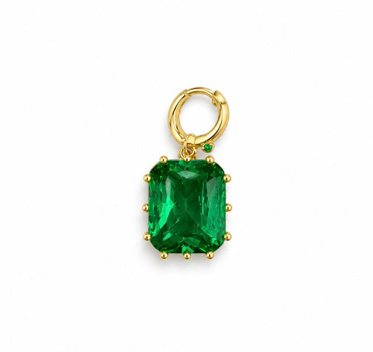 Emerald Green Emerald Cut Charm