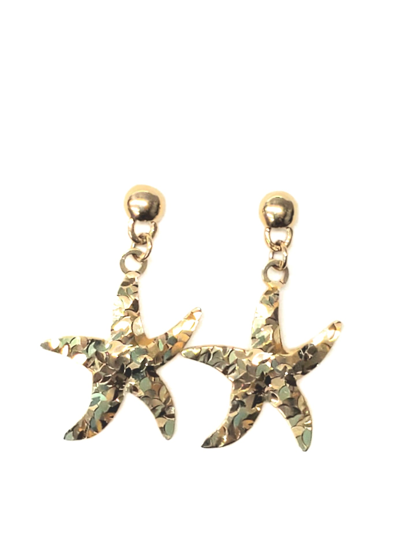 14k Starfish Drop Earrings