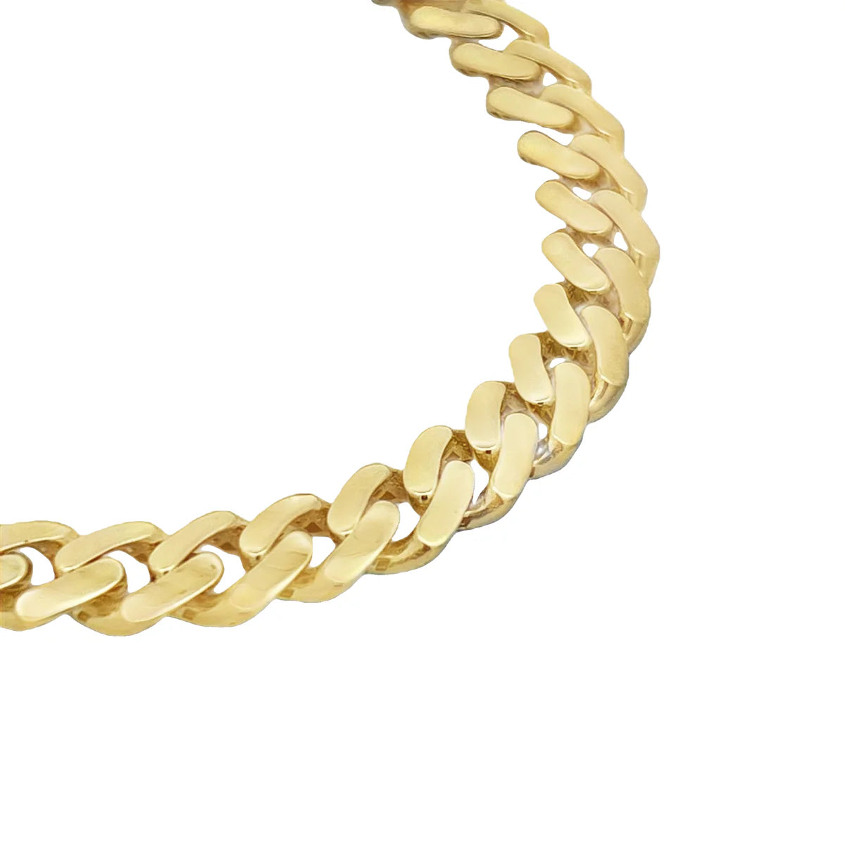 14K Hollow Cuban Monaci Bracelet 8MM