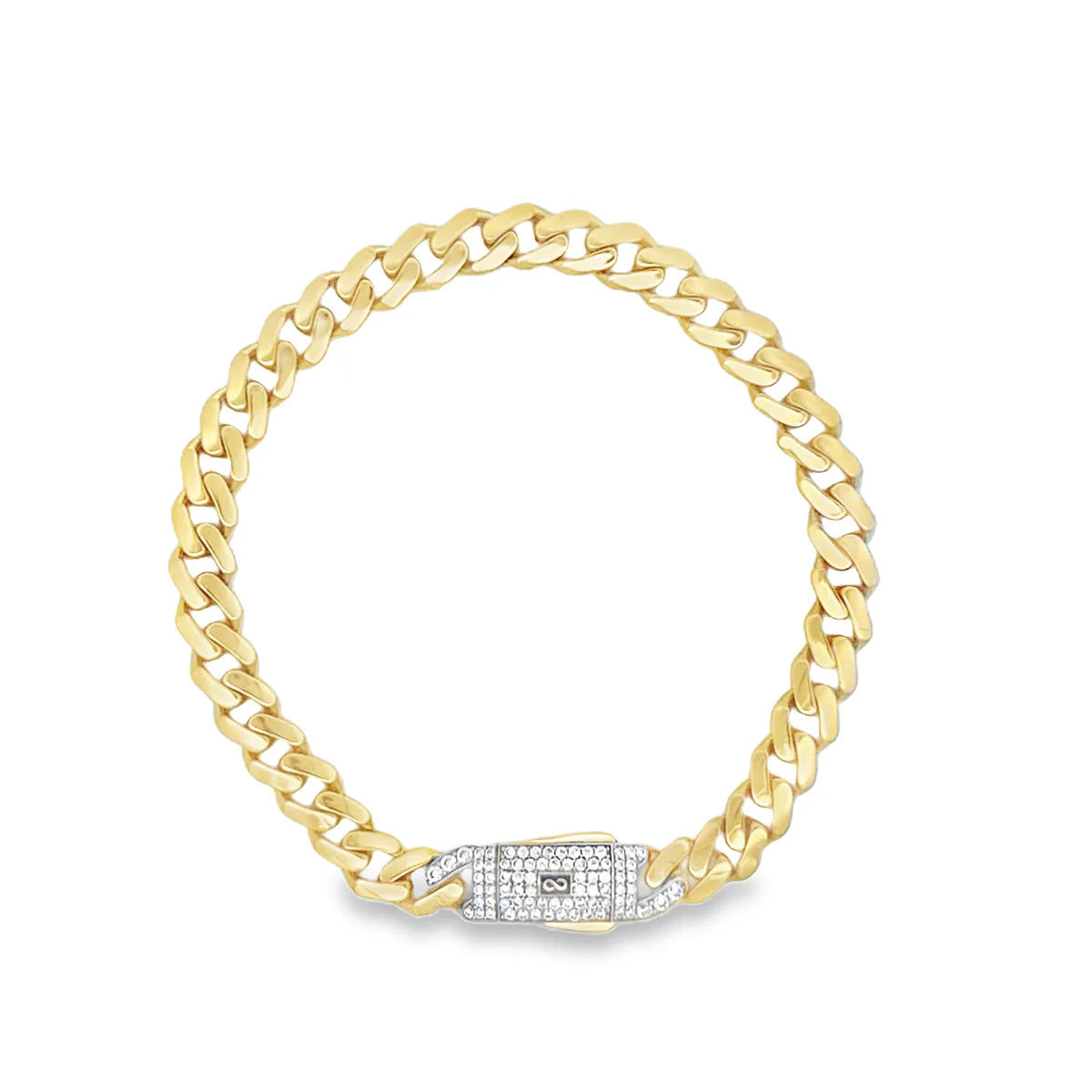 14K Hollow Cuban Monaci Bracelet- 6MM