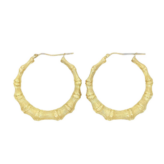 14K Bamboo earrings