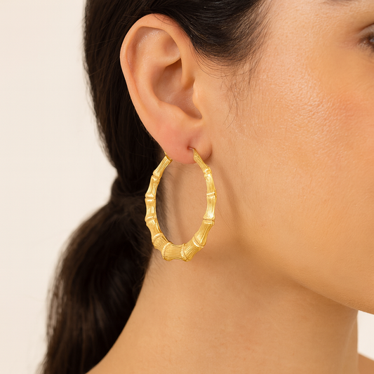14K Bamboo earrings